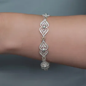 925 Sterling Silver Filigree Leaf Bracelet for Women | Handcrafted Nature Inspired Artisan Jewelry - image 3 thumbnail