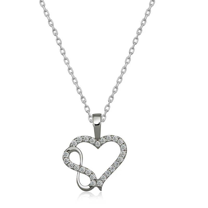 925 Sterling Silver Blue Teardrop Zircon Necklace for Women