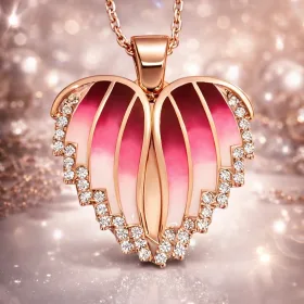 Personalized Sterling Silver Rose Gold Plated Heart Name Necklace for Women – Custom Zircon Love Pendant - image 3 thumbnail