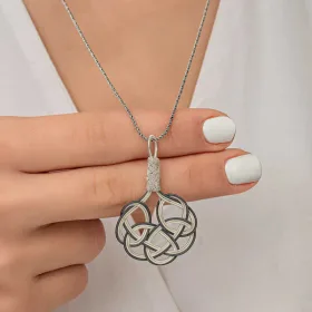 Handmade Kazaziye Sterling Silver Woven Necklace for Women | Traditional Fine Silver Jewelry - image 3 thumbnail