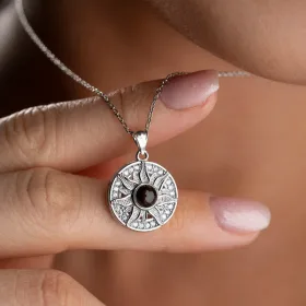 Sterling Silver Sun Projection Necklace “I Love You in 100 Languages” for Women - image 3 thumbnail