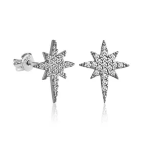 Sterling Silver Sparkling North Star Zircon Stud Earrings for Women – Minimal Elegant Celestial Jewelry thumbnail