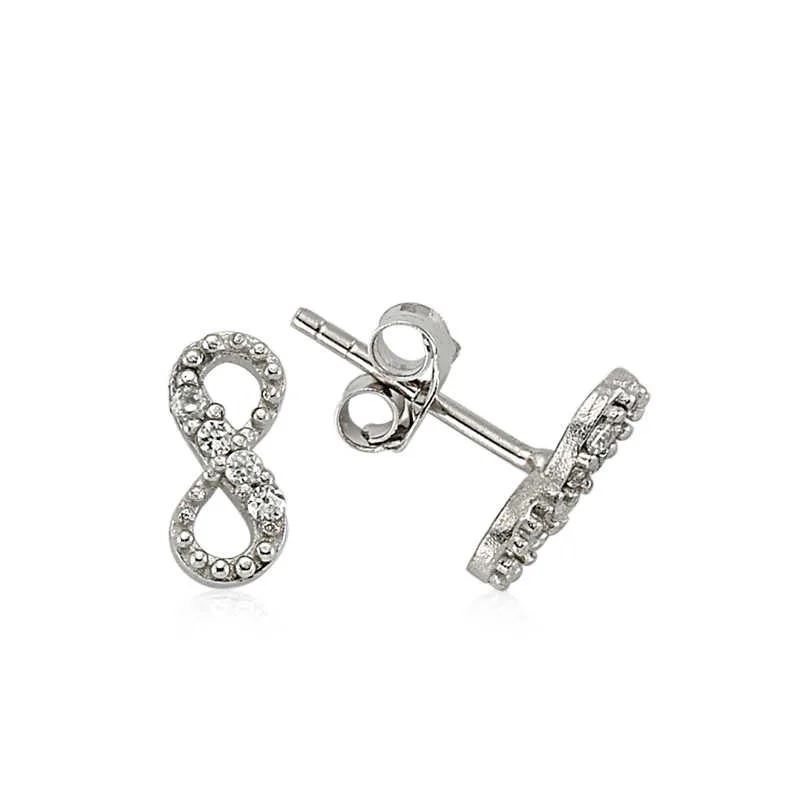 925 Sterling Silver Zircon Flower Earrings for Women