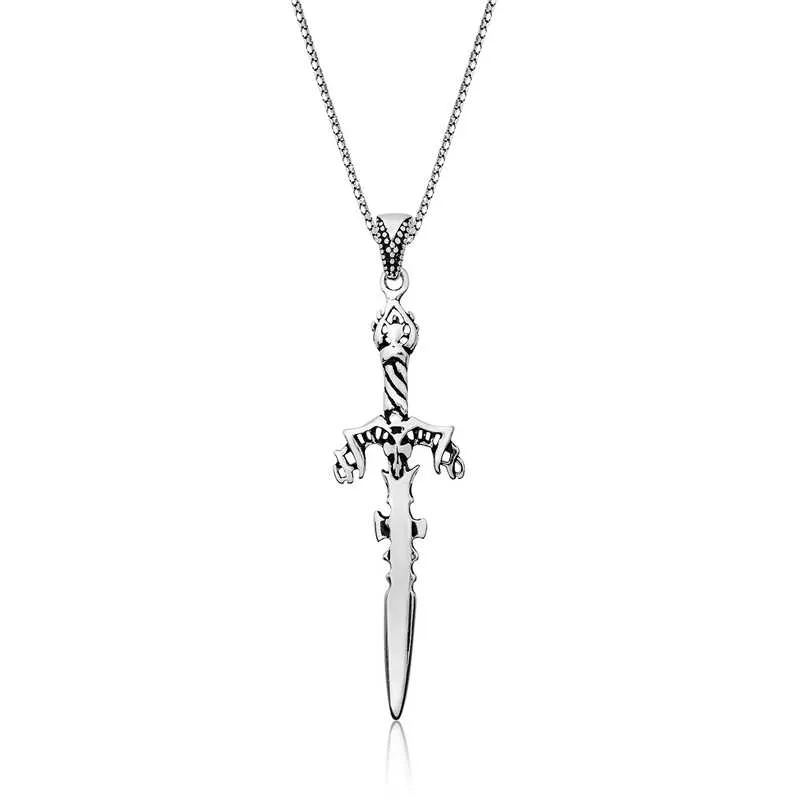 Oxidized Sterling Silver Sword Pendant Necklace for Men – Warrior Inspired Statement Jewelry - image 2