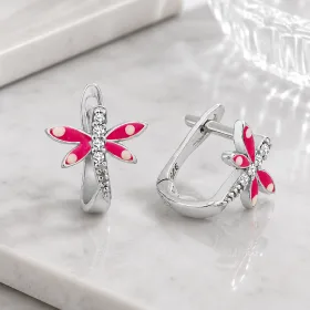 Sterling Silver Dragonfly Earrings for Girls | Children's Stud Earrings Sterling Silver Dragonfly Kids Earrings thumbnail