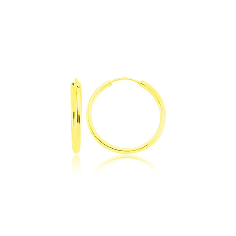 Gold Plated Sterling Silver Hoop Earrings for Women alternate view