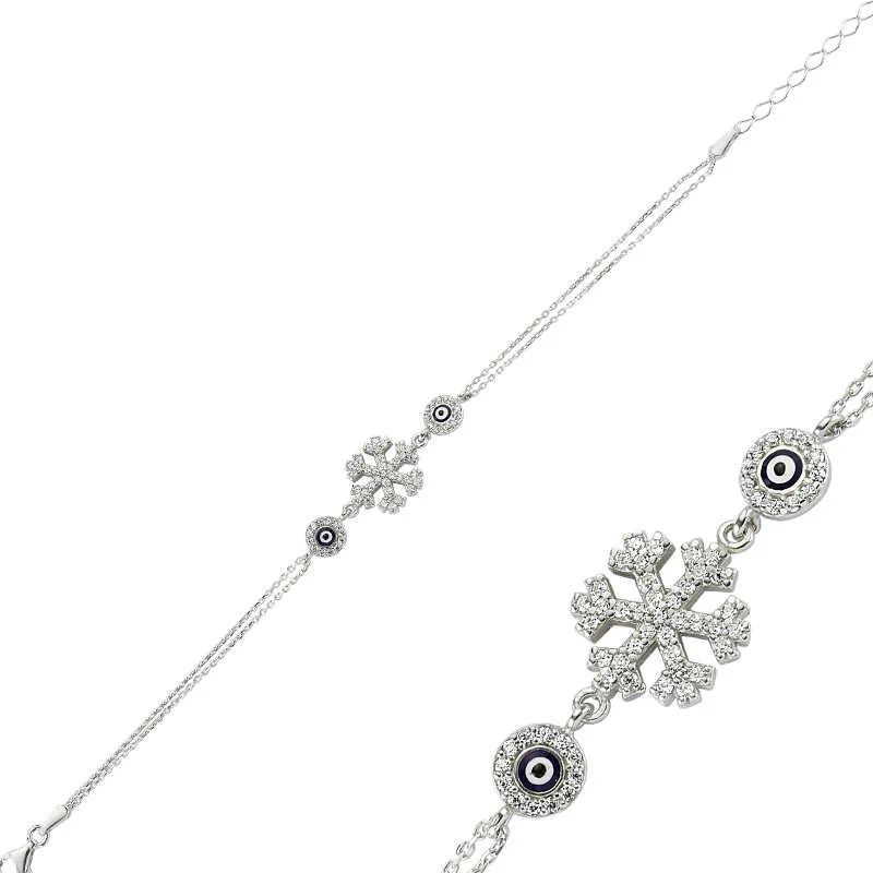 925 Sterling Silver Rose Gold Multicolor Zircon Gourmet Chain Bracelet for Women