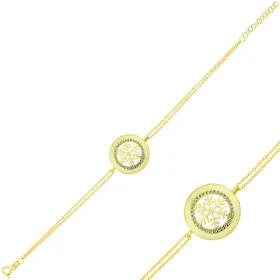 Gold Plated Sterling Silver Snowflake Bracelet for Women | Elegant Winter Inspired Jewelry thumbnail