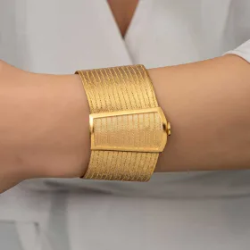 Luxury Handmade Gold Plated 925 Sterling Silver Trabzon Hasır Bracelet for Women | Traditional Multi-Row Ottoman Heritage Jewelry by Silverelle - image 5 thumbnail