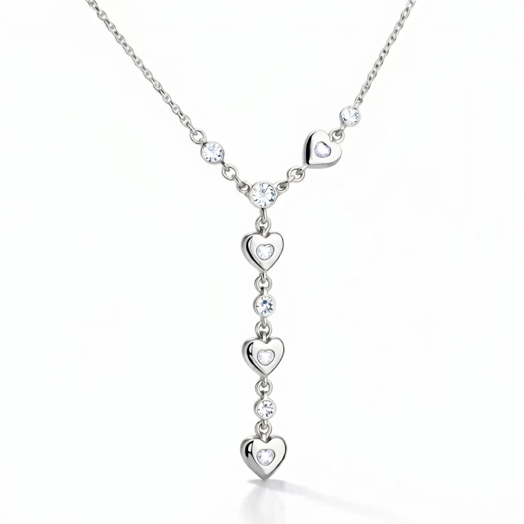 Sterling Silver Sparkling Path to the Heart Pendant Necklace for Women alternate view