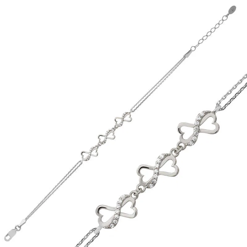 925 Sterling Silver Infinity Heart Bracelet for Women | Symbol of Eternal Love & Romantic Gift