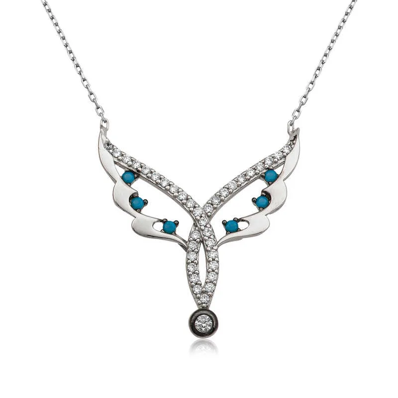 Sterling Silver Heart Infinity Necklace for Women