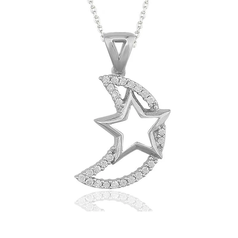 925 Sterling Silver Blue Teardrop Zircon Necklace for Women