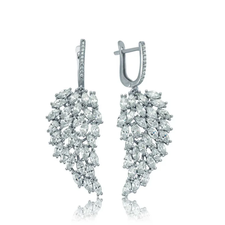 925 Sterling Silver Angel Wing Earrings for Women