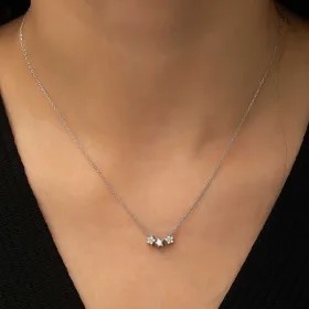 Sterling Silver Triple Star Necklace for Women – Minimal Celestial Layered Star Pendant Jewelry - image 2 thumbnail