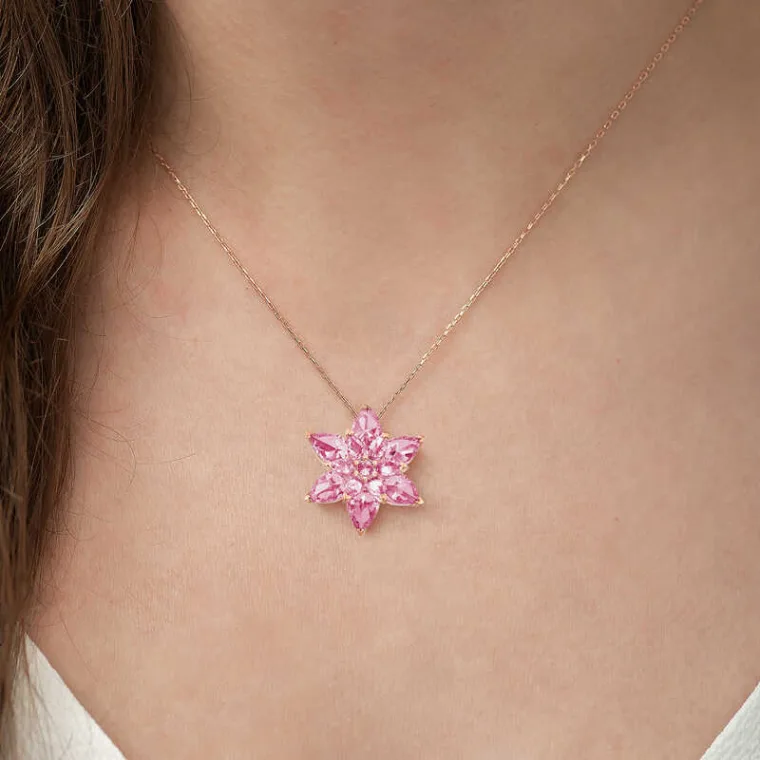 Pink Lotus Necklace alternate view