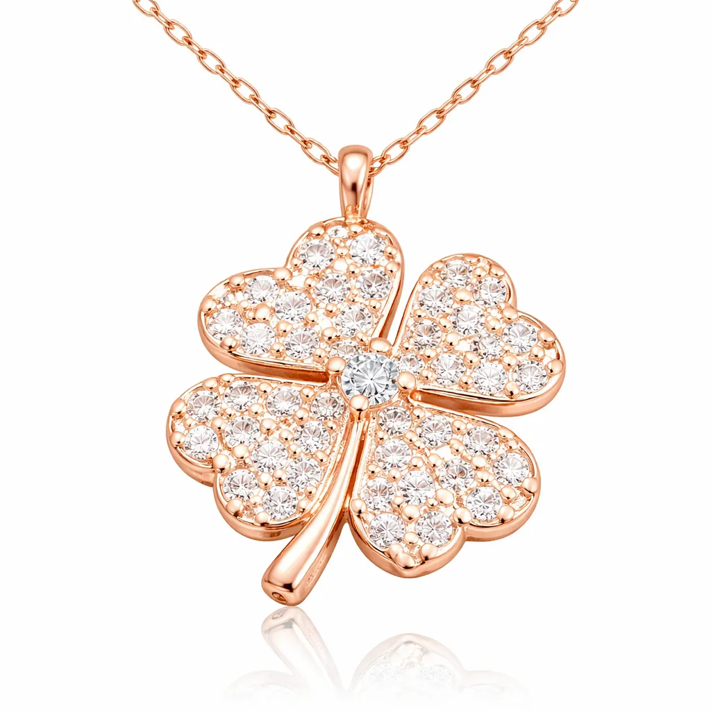 925 Sterling Silver Blue Teardrop Zircon Necklace for Women
