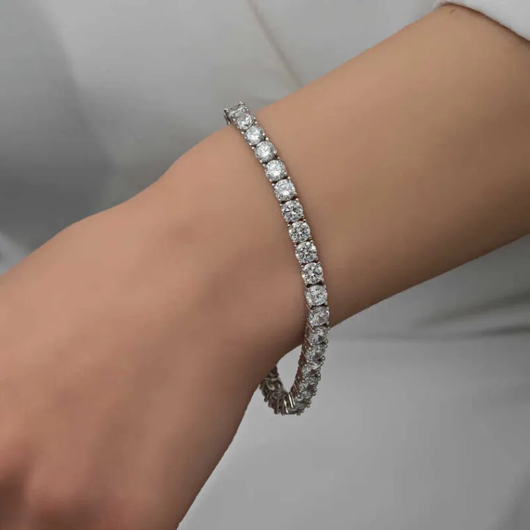 925 Sterling Silver 6mm Tennis Bracelet for Women alternate view