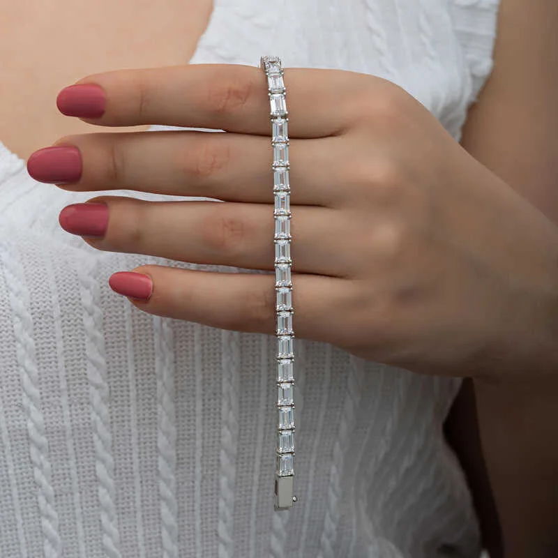 925 Sterling Silver White Zircon Tennis Bracelet for Women | Rhodium Plated Classic Tennis Jewelry - image 2