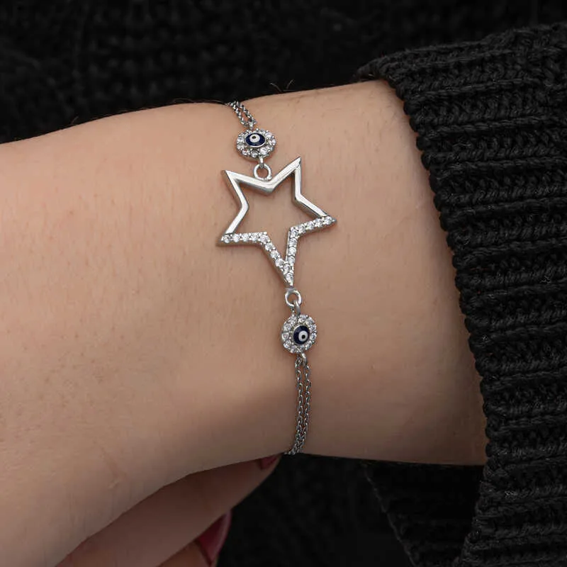 925 Sterling Silver Love Heart Bracelet for Women
