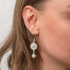 ​Sterling Silver Rhodium Plated Handmade Trabzon Kazaz Drop Earrings for Women | Traditional Kazaziye Jewelry - image 3 thumbnail