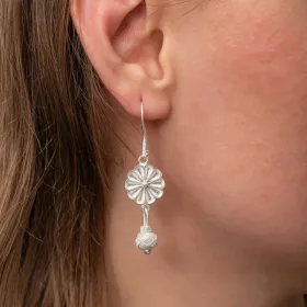 ​Sterling Silver Rhodium Plated Handmade Trabzon Kazaz Drop Earrings for Women | Traditional Kazaziye Jewelry - image 5 thumbnail