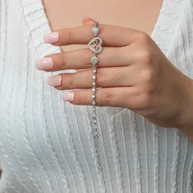 925 Sterling Silver Infinity Heart Tennis Bracelet for Women | Rhodium Plated Zircon Love Symbol Jewelry - image 2 thumbnail