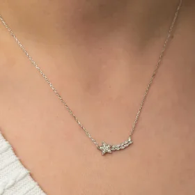 925 Sterling Silver Shooting Star Necklace for Women | Rhodium Plated Star Pendant Necklace - image 3 thumbnail