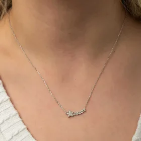 925 Sterling Silver Shooting Star Necklace for Women | Rhodium Plated Star Pendant Necklace - image 4 thumbnail