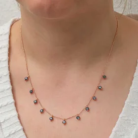 925 Sterling Silver Mystic Topaz Lucky Necklace for Women | Rose Gold Plated Pendant Necklace - image 2 thumbnail