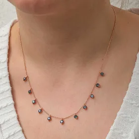 925 Sterling Silver Mystic Topaz Lucky Necklace for Women | Rose Gold Plated Pendant Necklace - image 4 thumbnail