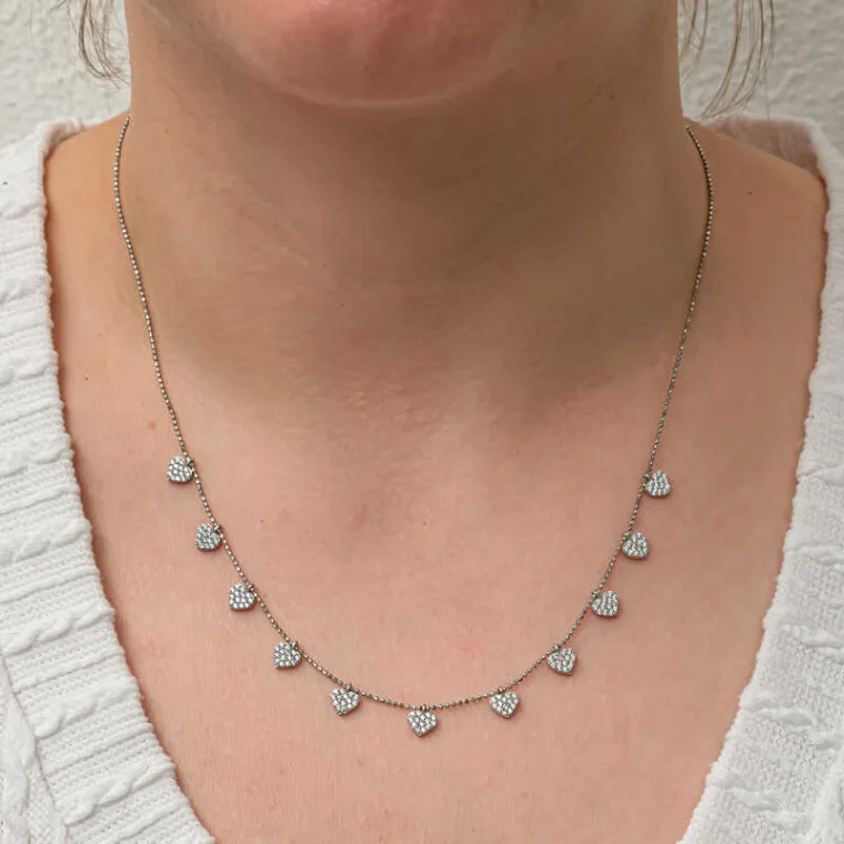 925 Sterling Silver Lucky Heart Necklace for Women