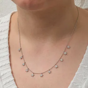 925 Sterling Silver Lucky Star Heart Necklace for Women | Sterling Silver Star Pendant Necklace - image 5 thumbnail