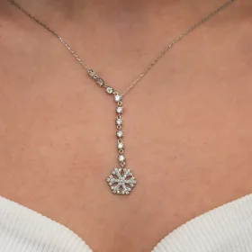 925 Sterling Silver Sparkling Snowflake Necklace for Women | Zircon Winter Pendant | Rhodium Plated jewelry - image 3 thumbnail