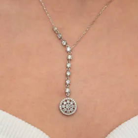 925 Sterling Silver Sparkling Flower Blossom Necklace for Women | Elegant Zircon Floral Pendant | Rhodium Plated Jewelry - image 3 thumbnail