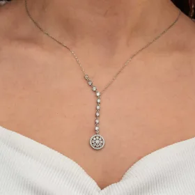 925 Sterling Silver Sparkling Flower Blossom Necklace for Women | Elegant Zircon Floral Pendant | Rhodium Plated Jewelry - image 4 thumbnail