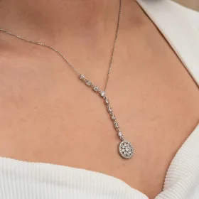 925 Sterling Silver Sparkling Flower Blossom Necklace for Women | Elegant Zircon Floral Pendant | Rhodium Plated Jewelry - image 5 thumbnail
