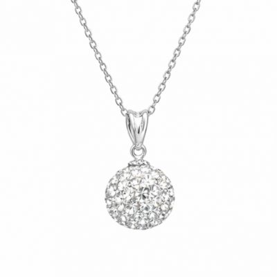 Sterling Silver White Crystal Stone Women's Necklace