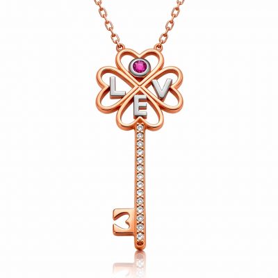 Sterling Silver Key Women's Necklace