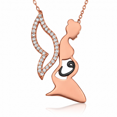 Sterling Silver Mother Waw Necklace