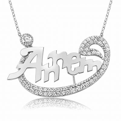 Sterling Silver Mom Waw Women's Necklace