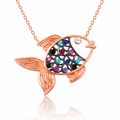 Sterling Silver Fish Women's Necklace