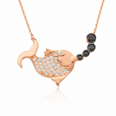 Sterling Silver Fish Women's Necklace