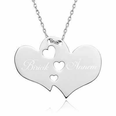 Sterling Silver Beloved Mom Written Women's Necklace