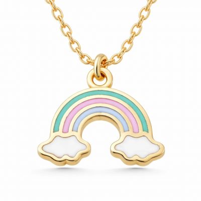 Sterling Silver Gold Gokkusagi Women's Necklace
