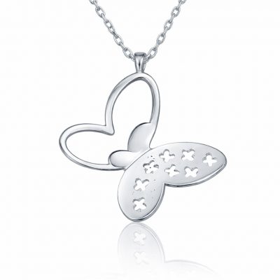 Sterling Silver Butterfly Women's Necklace