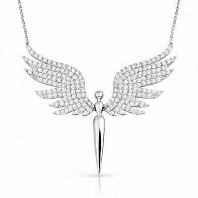 Sterling Silver Mikail Angel Women's Necklace