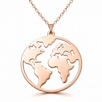 ​Sterling Silver Rose Gold Dunya Necklace