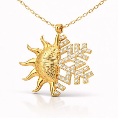 Sterling Silver Gold Sun Kartanesi Women's Necklace