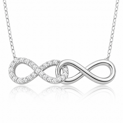 Sterling Silver Sonsuz Love Women's Necklace